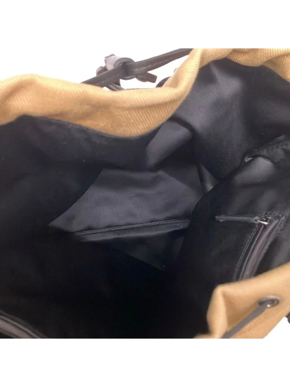 Saint Laurent Rive Gauche Tote Kahala Beige Black Leather